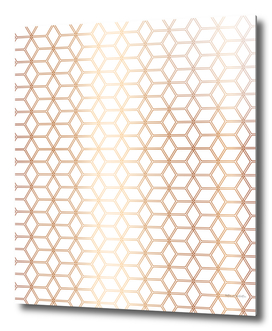 Geometric Hive Mind Pattern - Rose Gold #113
