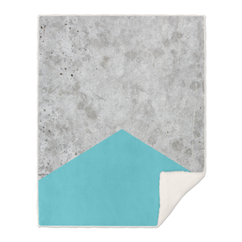 Geometric Concrete Arrow Design - Light Blue #206