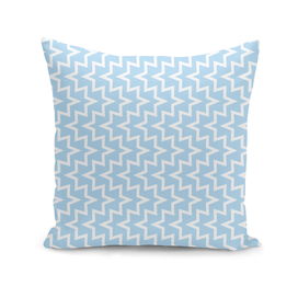 Geometric Sea Urchin Pattern - Light Blue & White #512