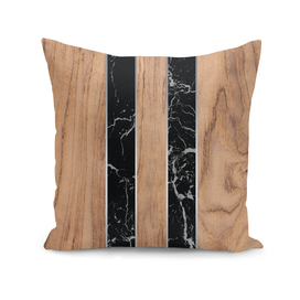 Striped Wood Grain Design - Black Granite #175