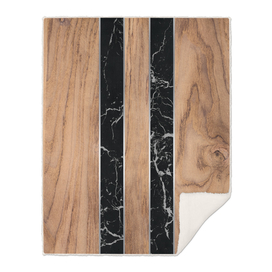 Striped Wood Grain Design - Black Granite #175