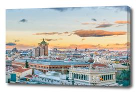 Aerial View Madrid Cityscape Panoramic