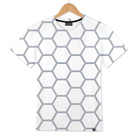 Geometric Honeycomb Pattern - Navy #278