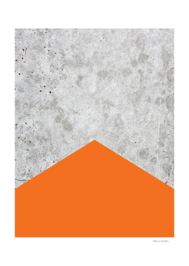 Geometric Concrete Arrow Design - Orange #118