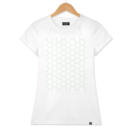 Geometric Honeycomb Pattern - Mint Green #192