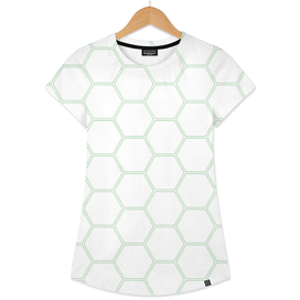 Geometric Honeycomb Pattern - Mint Green #192