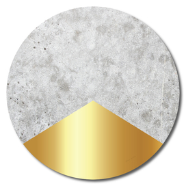 Geometric Concrete Arrow Design - Gold #372