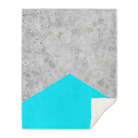 Geometric Concrete Arrow Design - Neon Blue #504