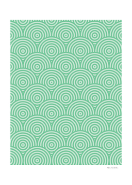 Geometric Scales Pattern - Greens #582