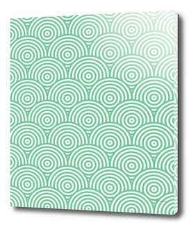 Geometric Scales Pattern - Green & White #353