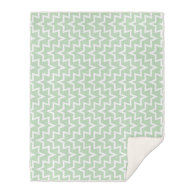Geometric Sea Urchin Pattern - Light Green & White #609