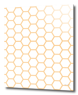 Geometric Honeycomb Pattern - Orange #271