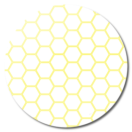 Geometric Honeycomb Pattern - Yellow #164