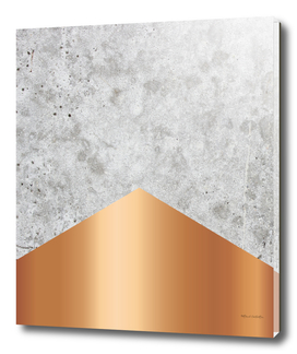 Geometric Concrete Arrow Design - Rose Gold #147