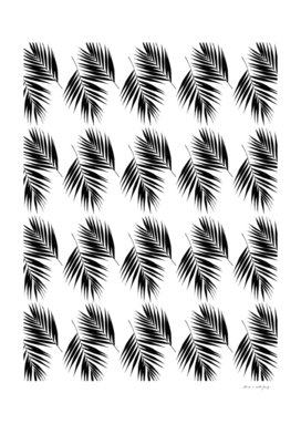Palm Leaves Pattern #12 #Black #White #decor #art