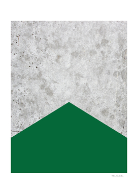 Geometric Concrete Arrow Design - Forest Green #326