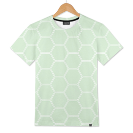 Geometric Honeycomb Pattern - Light Green #273