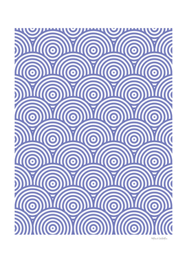 Geometric Scales Pattern - Purple & White #797
