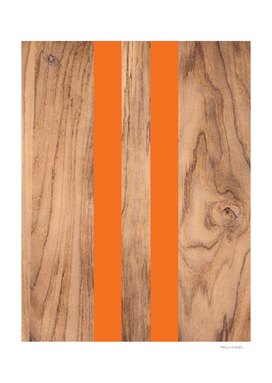 Striped Wood Grain Design - Orange #840