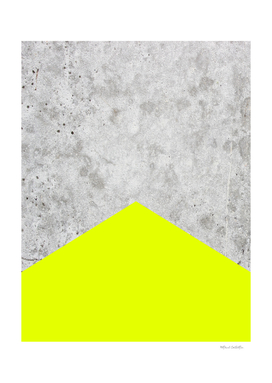 Geometric Concrete Arrow Design - Neon Yellow #521