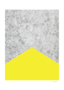 Geometric Concrete Arrow Design - Yellow #193
