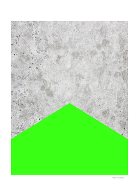 Geometric Concrete Arrow Design - Neon Green #394