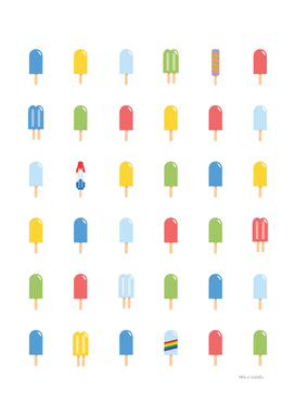 Popsicle Pattern - Bright Random Pops #609
