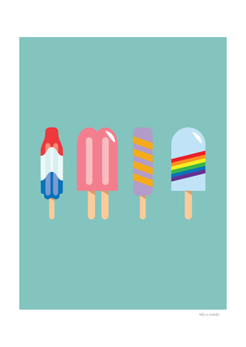 Popsicles - Four Pack Teal #835