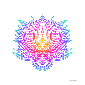 Botanical Lotus - Rainbow