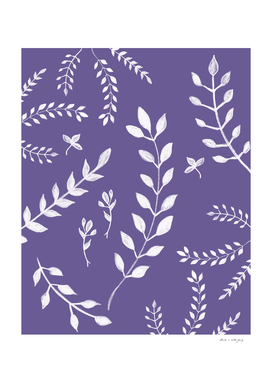 Ultra Violet Leaves Pattern #2 #drawing #decor #art