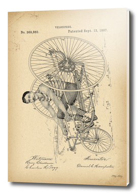 1887 Patent Velocipede Tricycle Bicycle history invention