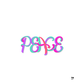 Peace lover lettering