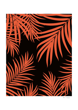 Palm Leaves Pattern Orange Vibes #1 #tropical #decor #art