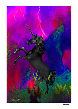 Black Unicorn Horse 1