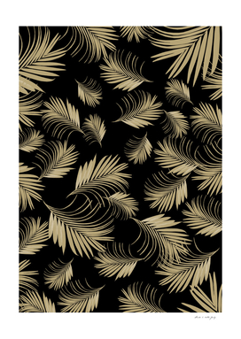 Palm Leaves Pattern - Gold Cali Vibes #5 #tropical #decor