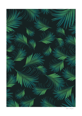 Tropical Night Palms Pattern #1 #tropical #decor #art