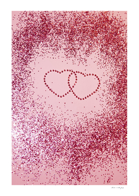 In Love Sparkling Glitter Hearts #2 #red #decor #art