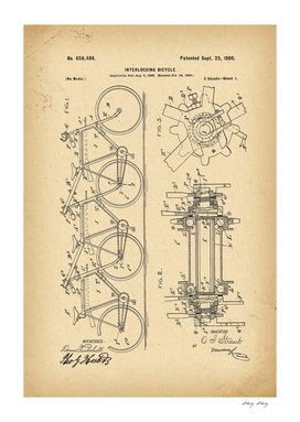 1900 Patent Velocipede Bicycle archive history invention
