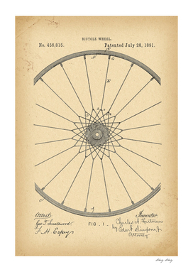 1891 Patent Velocipede Bicycle archival history invention