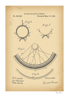 1896 Patent Velocipede Bicycle archive history invention