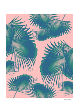 Fan Palm Leaves Paradise #10 #tropical #decor #art