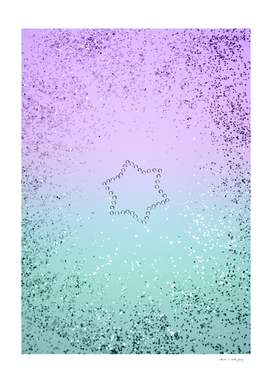 Sparkling MERMAID Glitter Star #1 #decor #art