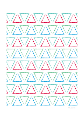 Triangular Peaks Pattern - Teal, Green, Red, & Blue #546