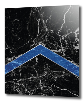 Stone Arrow Pattern - Black & Blue Marble #595