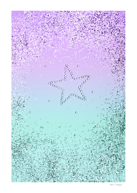 MERMAID Glitter Star #1 #decor #art