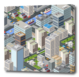 Colorful 3D isometric city