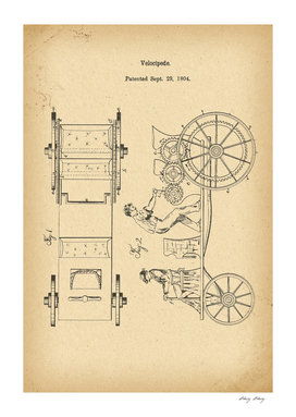 1804 Patent Velocipede Bicycle archival history invention