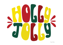 Hand-drawn typography poster - Holly Jolly