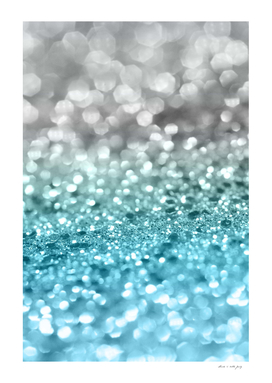 Aqua Gray Lady Glitter #1 #shiny #decor #art