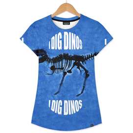 I Dig Dinos t - shirt design Blue